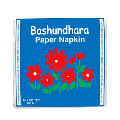 Bashundhara Paper Napkins 13" Unscented 100 pcs