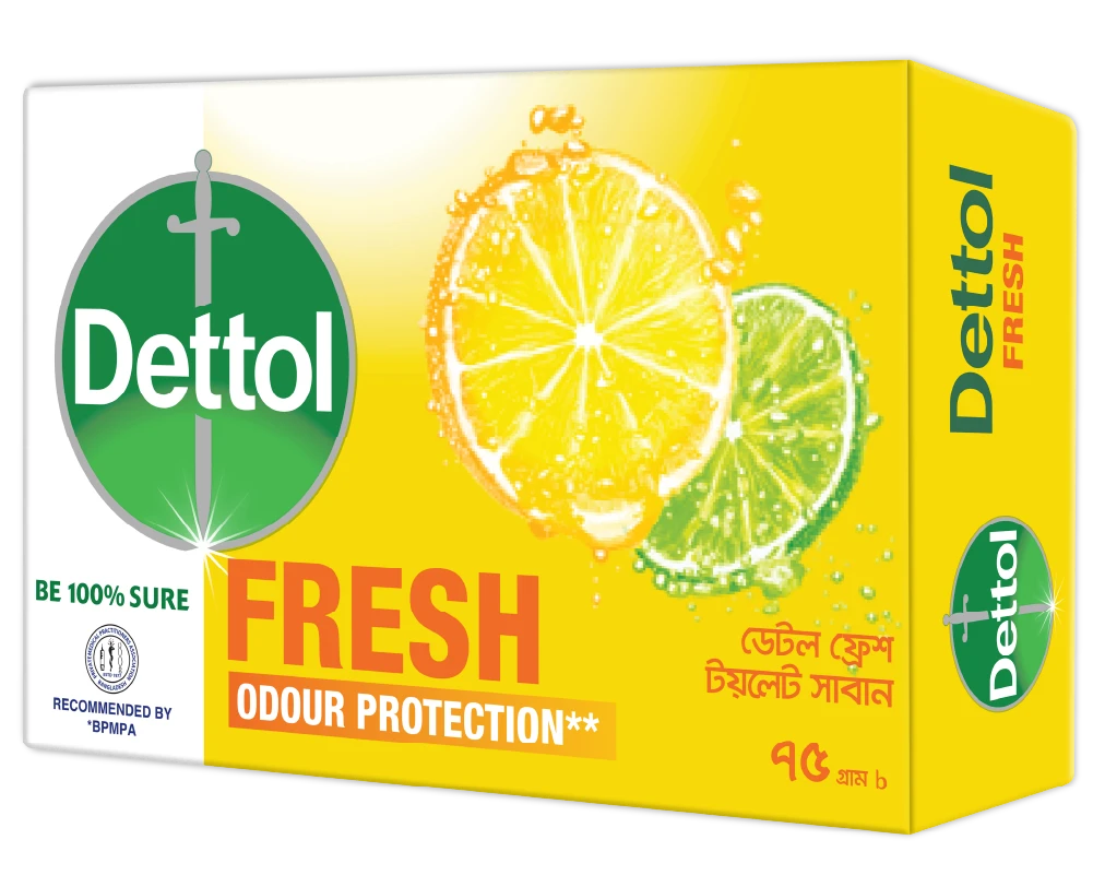Dettol Fresh Odour Protection Soap 75gm