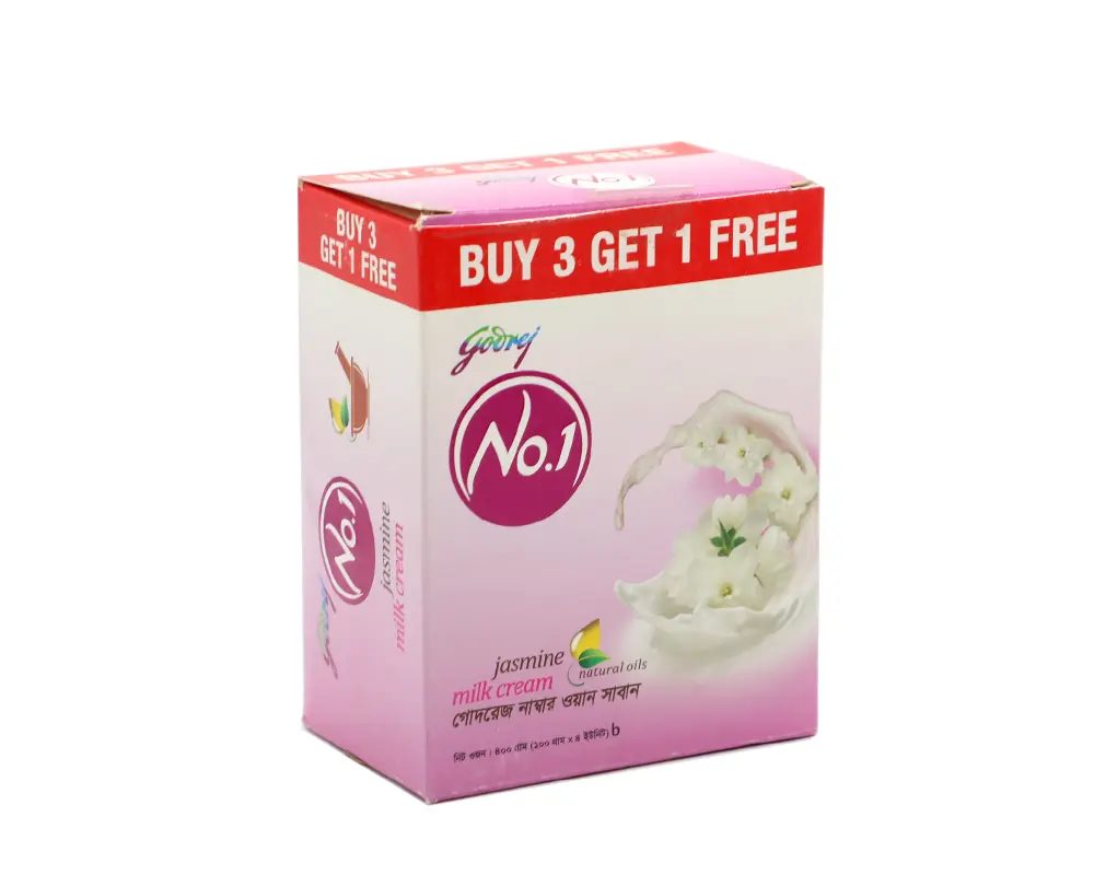 Godrej No.1 Jasmine Soap 100gm (Buy3 Get1 Free)