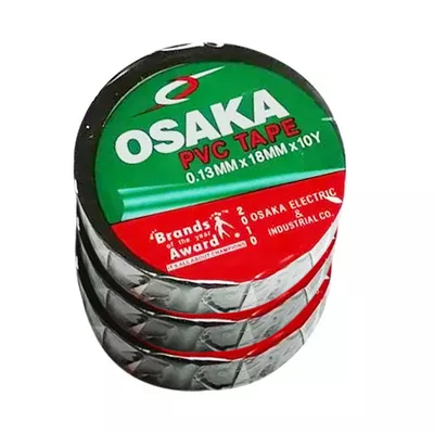 Osaka PVC Tape Black (18 mm) 3 pcs